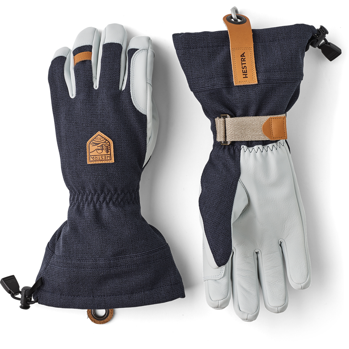 Hestra Army Leather Patrol Gauntlet Gloves Navy