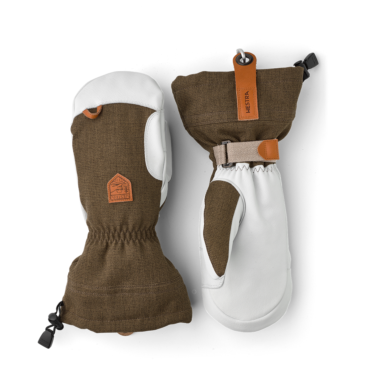 Hestra Army Leather Patrol Gauntlet Mittens Olive