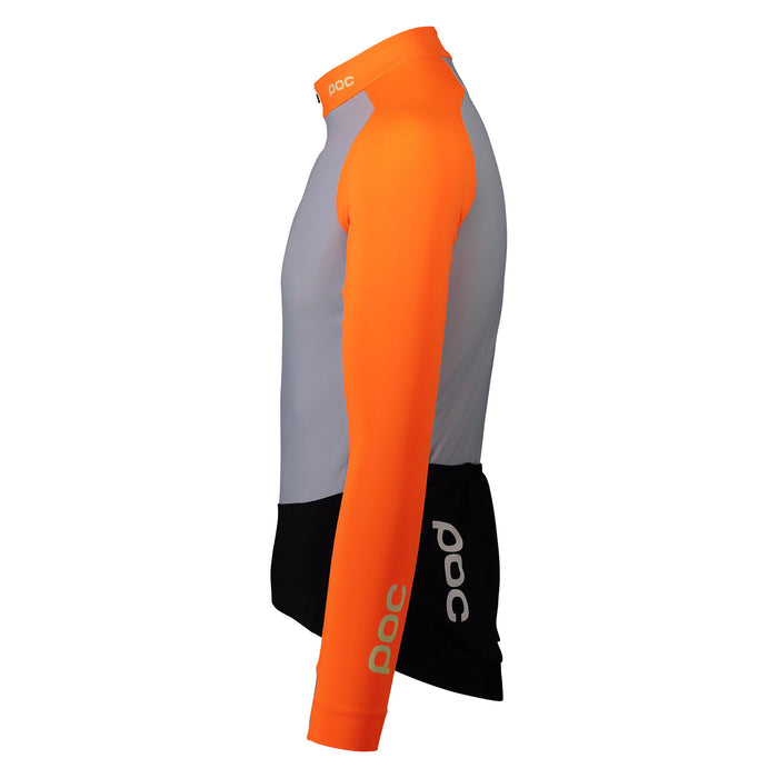 POC Essential Road Mid LS Jersey Granite Grey/Zink Orange