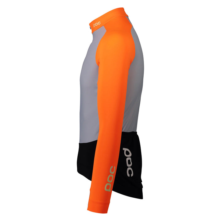 POC Essential Road Mid LS Jersey Granite Grey/Zink Orange