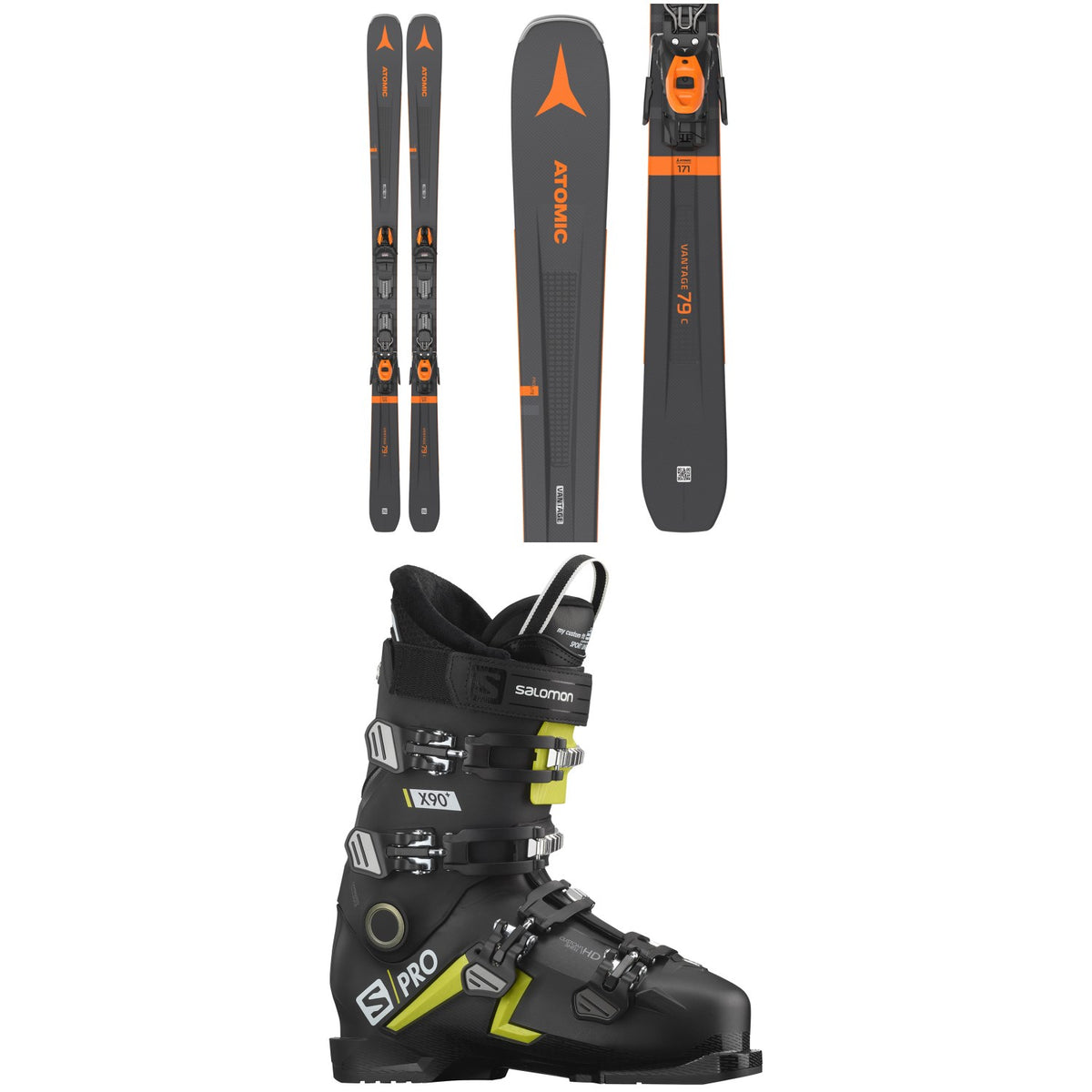 Atomic Vantage 79 C Skis + M 10 GW Bindings 2022 + Salomon S/Pro X90+ CS Ski Boots 2021