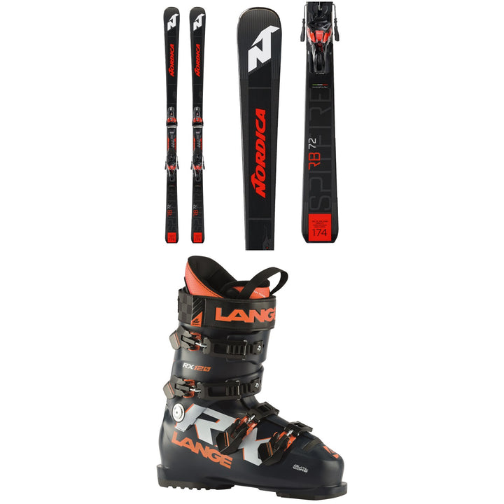 Nordica Dobermann Spitfire 76 RB Skis + X-Cell 12 FDT Ski Bindings 2021 + Lange RX 120 Ski Boots 2021