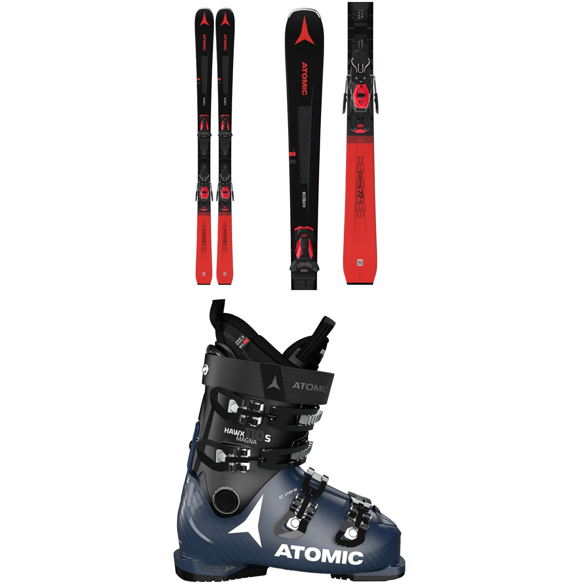 Atomic Vantage 77 Ti Skis + M 10 GW Bindings 2021 + Atomic Hawx Magna 110 S Ski Boots 2021