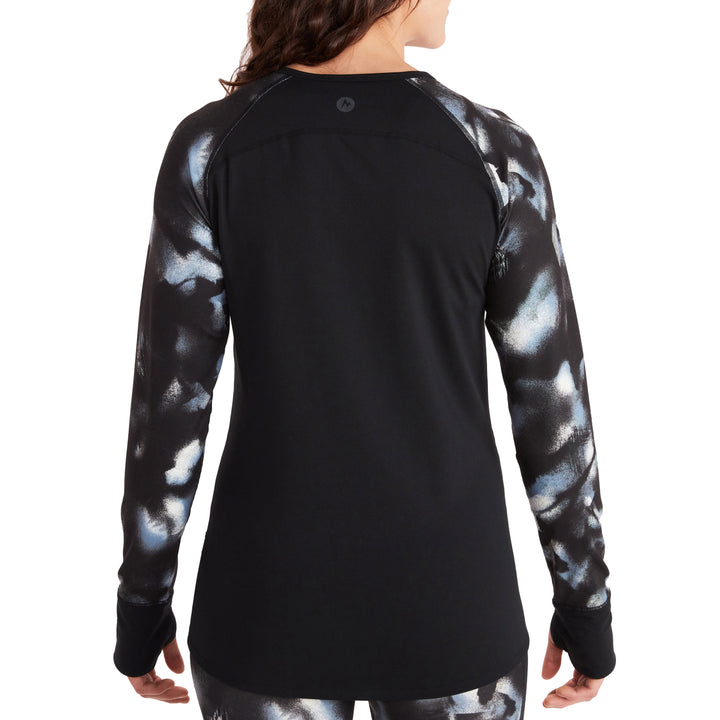 Marmot Baselayer LS Crew - Women's Black/Solstice