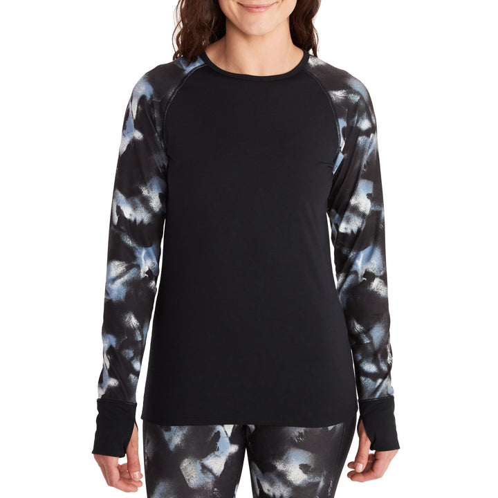 Marmot Baselayer LS Crew - Women's Black/Solstice