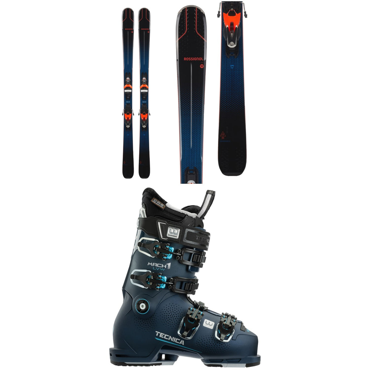 Rossignol Experience 88 Ti W Skis + SPX 12 Konect Dual WTR Bindings + Tecnica Mach1 LV 105 W Ski Boots - Women's 2021