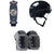 Globe Sun City Cruiser Complete + Pro-Tec The Classic Certified EPS Skateboard Helmet + Street Open Back Skateboard Knee Pads