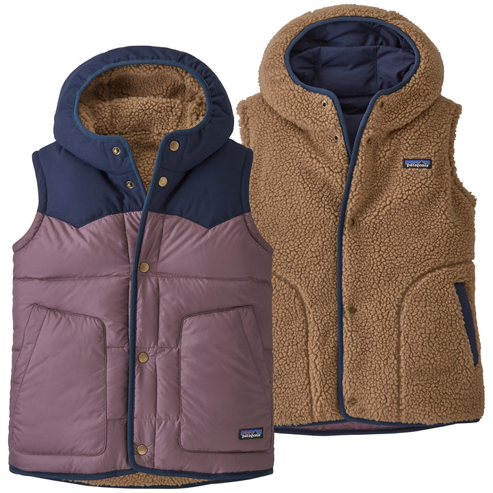 Patagonia Reversible Bivy Hoodie Vest - Kids' Hyssop Purple