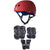 Triple 8 Sweatsaver Liner Skateboard Helmet + Saver Series Color Collection Skateboard Pad Set