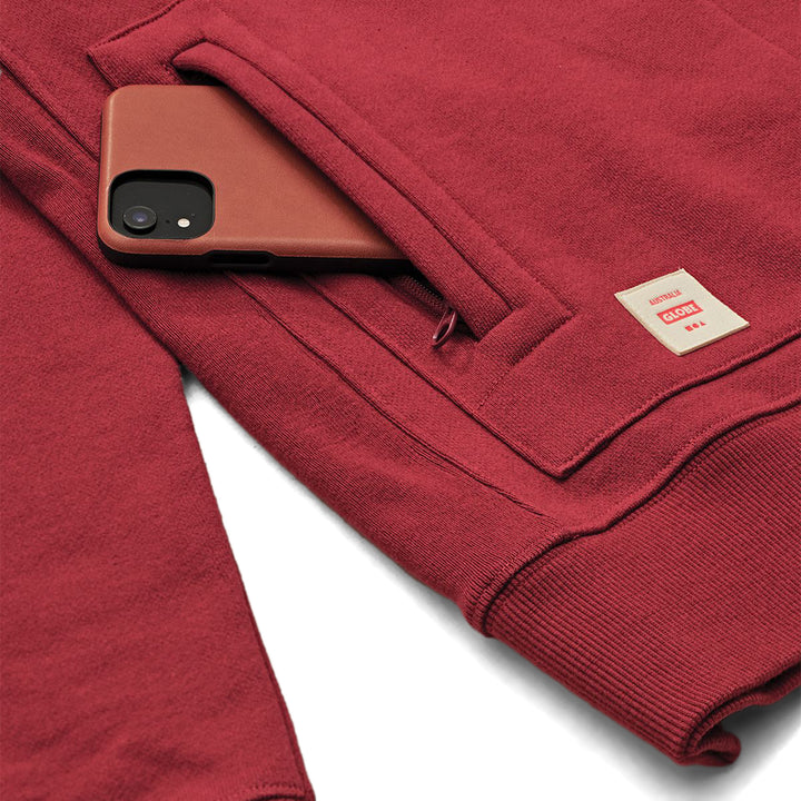 Globe Burly Hoodie - Men's Rhubarb