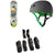 Globe G1 Ablaze 7.75 Skateboard Complete + Triple 8 Sweatsaver Liner Skateboard Helmet + Saver Series High Impact Skateboard Pad Set
