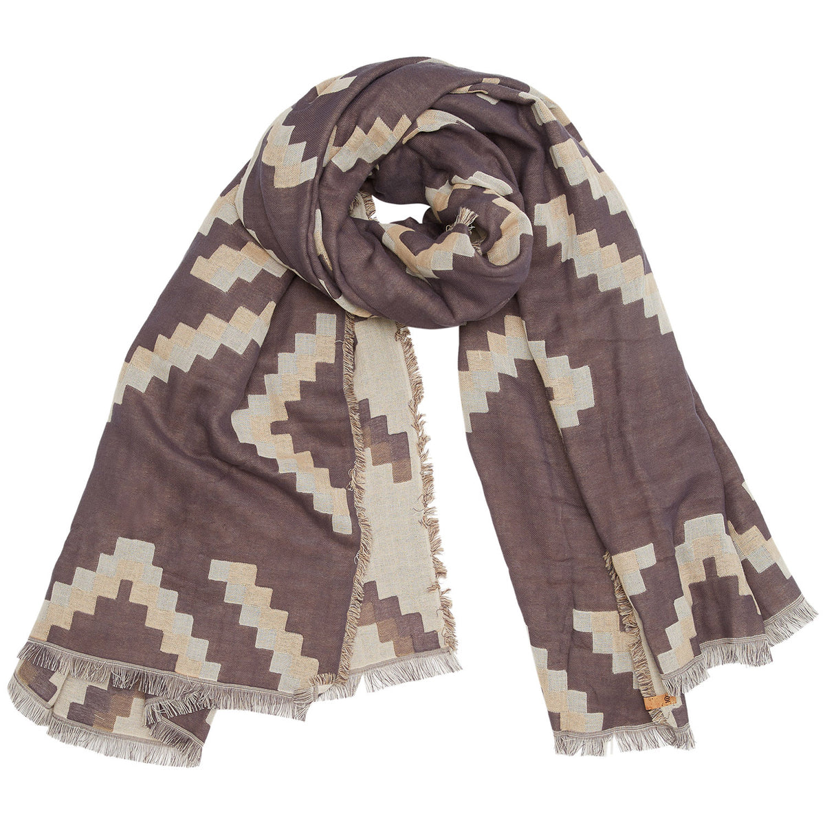 Tentree Organic Cotton Sumatra Blanket Scarf - Women's Silver Cloud Grey/Periscope Grey