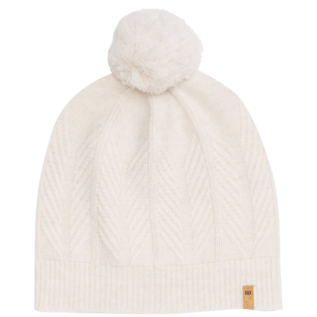 Tentree Wool Tree Cable Beanie Elm White Heather
