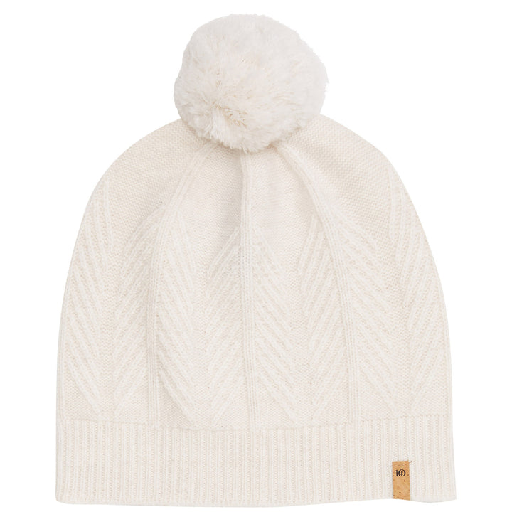 Tentree Wool Tree Cable Beanie Elm White Heather