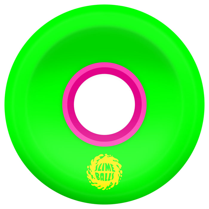 Santa Cruz Mini Slime Balls OG Green Pink 78a Skateboard Wheels