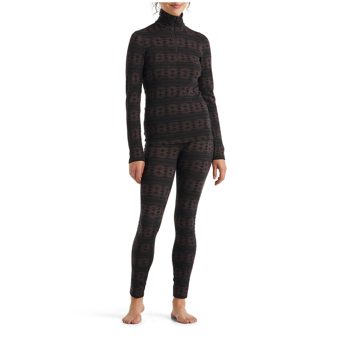 Icebreaker 250 Vertex LS Crystalline Half Zip - Women's Black