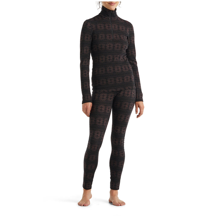 Icebreaker 250 Vertex LS Crystalline Half Zip - Women's Black