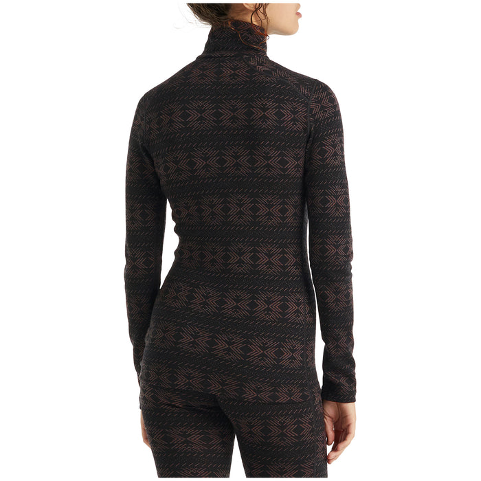 Icebreaker 250 Vertex LS Crystalline Half Zip - Women's Black