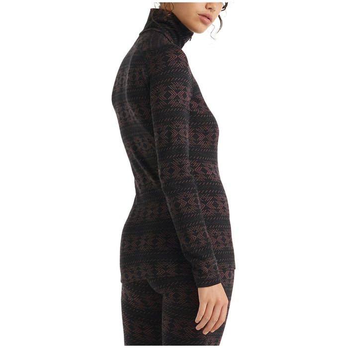 Icebreaker 250 Vertex LS Crystalline Half Zip - Women's Black