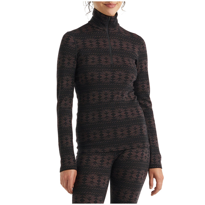Icebreaker 250 Vertex LS Crystalline Half Zip - Women's Black