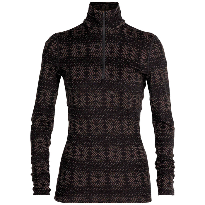 Icebreaker 250 Vertex LS Crystalline Half Zip - Women's Black