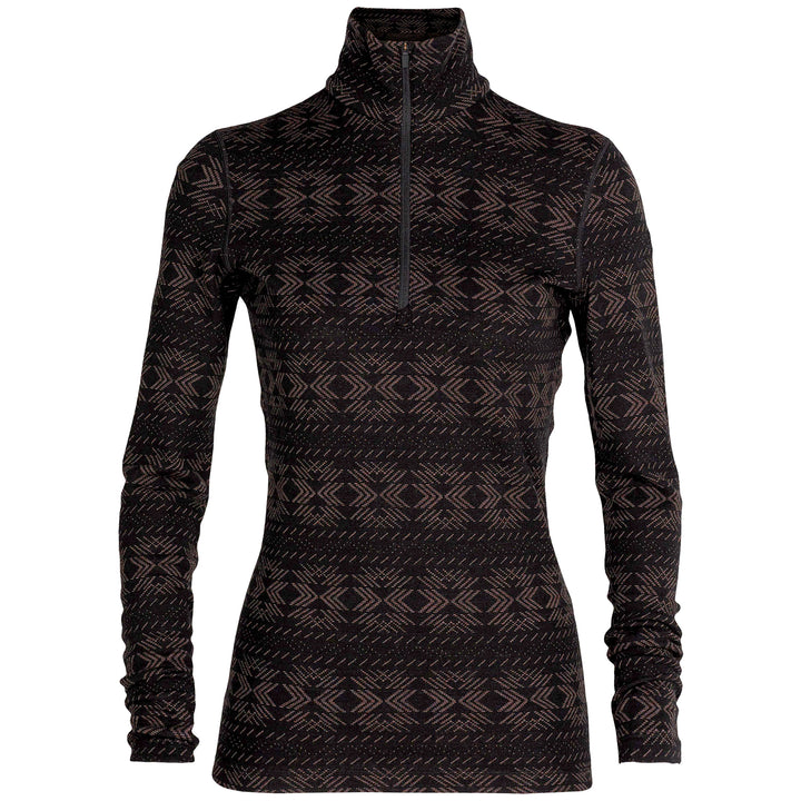 Icebreaker 250 Vertex LS Crystalline Half Zip - Women's Black