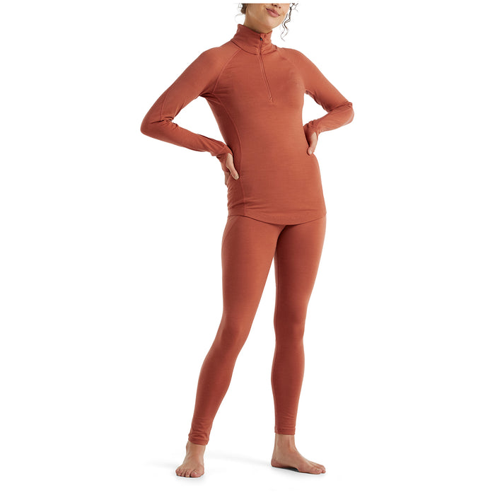 Icebreaker 260 Zone Long Sleeve Half Zip Top - Women's Clay