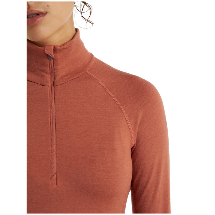 Icebreaker 260 Zone Long Sleeve Half Zip Top - Women's Clay