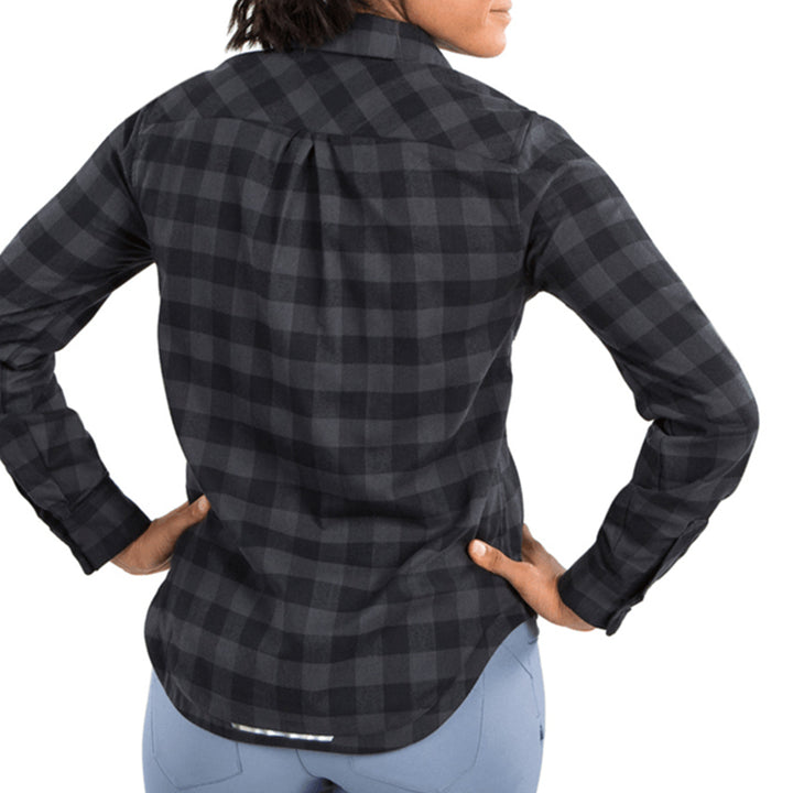 Pearl Izumi Rove LS Shirt - Women's Black / Phantom Plaid
