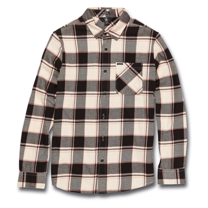 Volcom Caden Plaid Long-Sleeve Shirt - Men's Bleached Sand