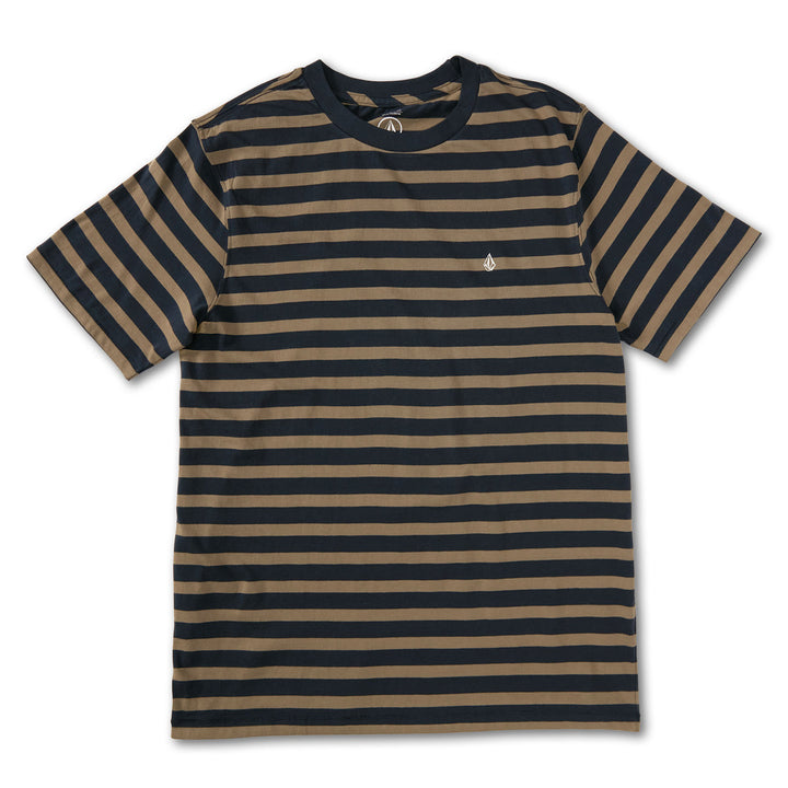 Volcom Halfax Stripe Crewneck T-Shirt - Men's Navy