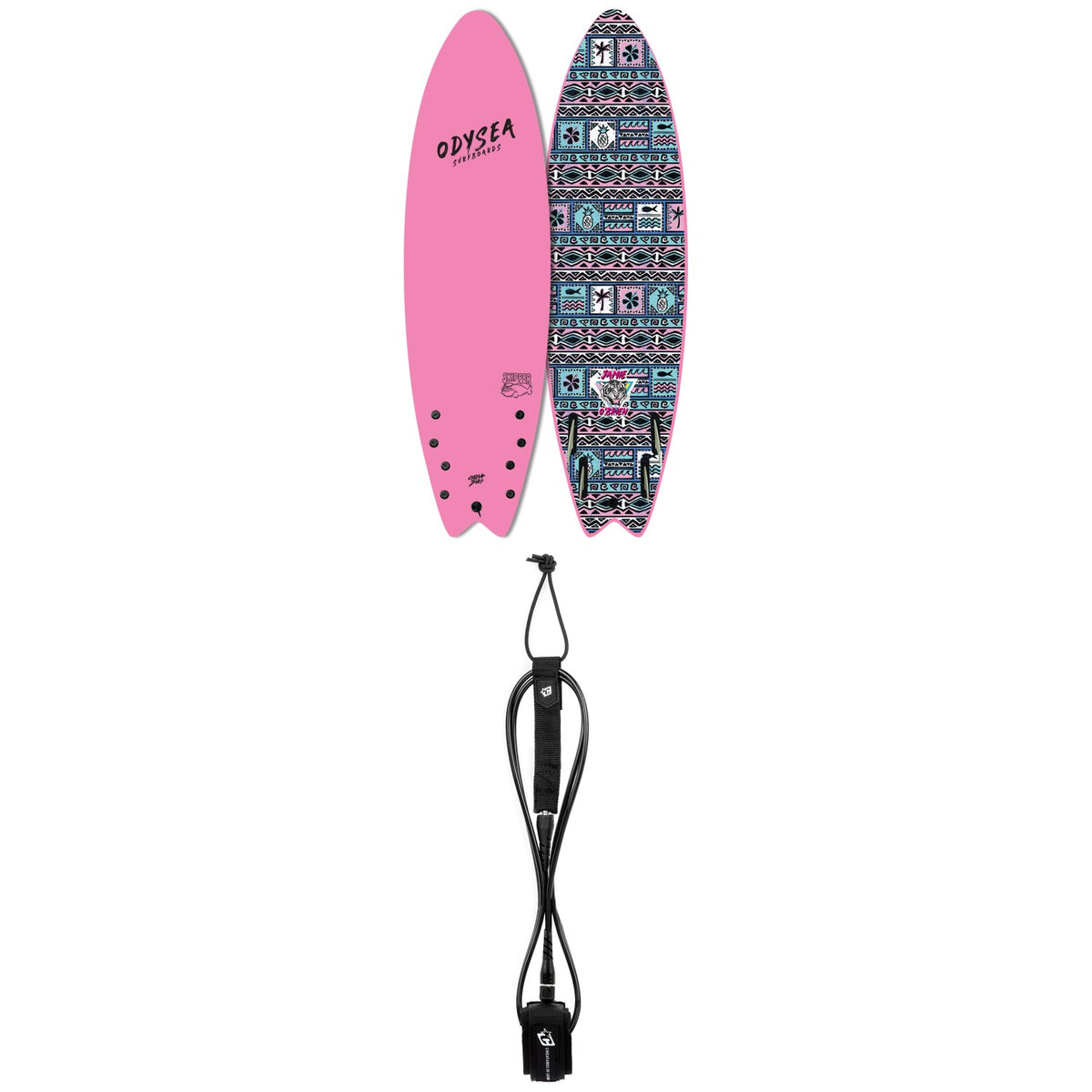 Catch Surf Odysea 5'6'' Skipper Quad-Fin x Jamie O'Brien Pro Surfboard + Creatures of Leisure Icon 6' Surf Leash