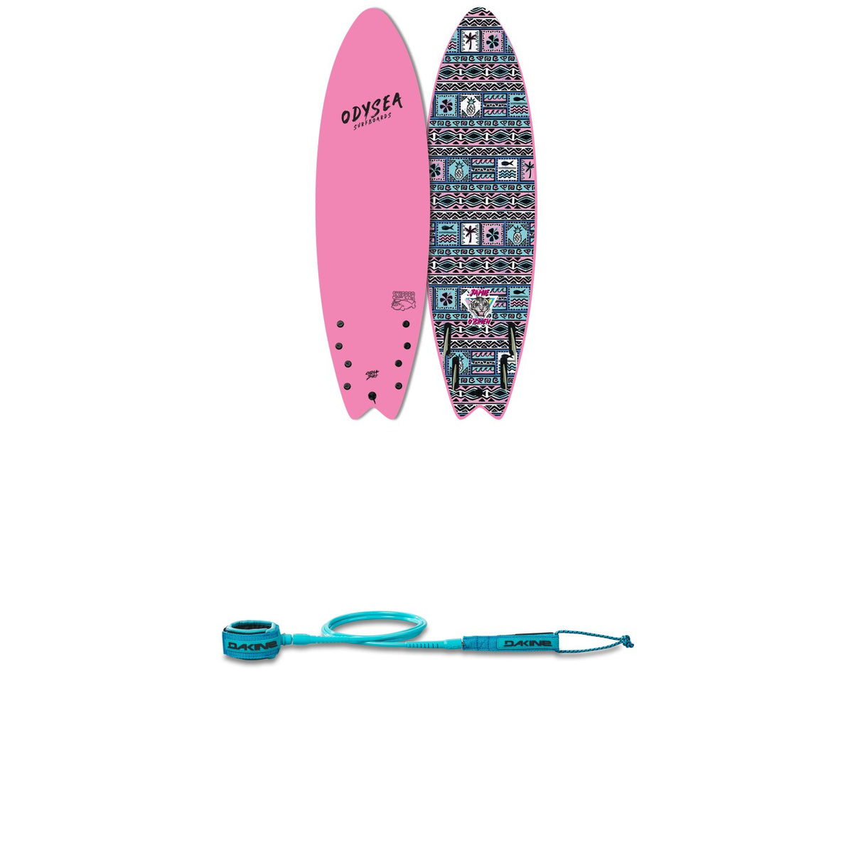 Catch Surf Odysea 5'6'' Skipper Quad-Fin x Jamie O'Brien Pro Surfboard + Dakine Kainui Team 6' Leash