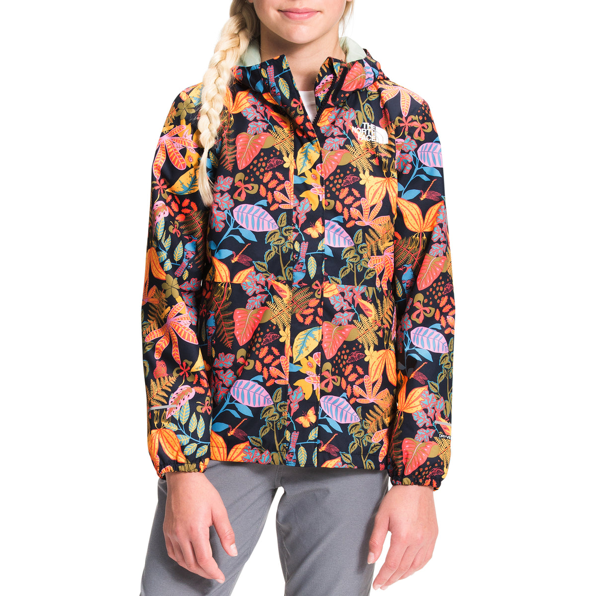 The North Face Resolve Reflective Jacket - Girls' Aviator Navy Lone Wanderer Print