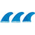 Roam All Round Single Tab Thruster Fin Set Blue
