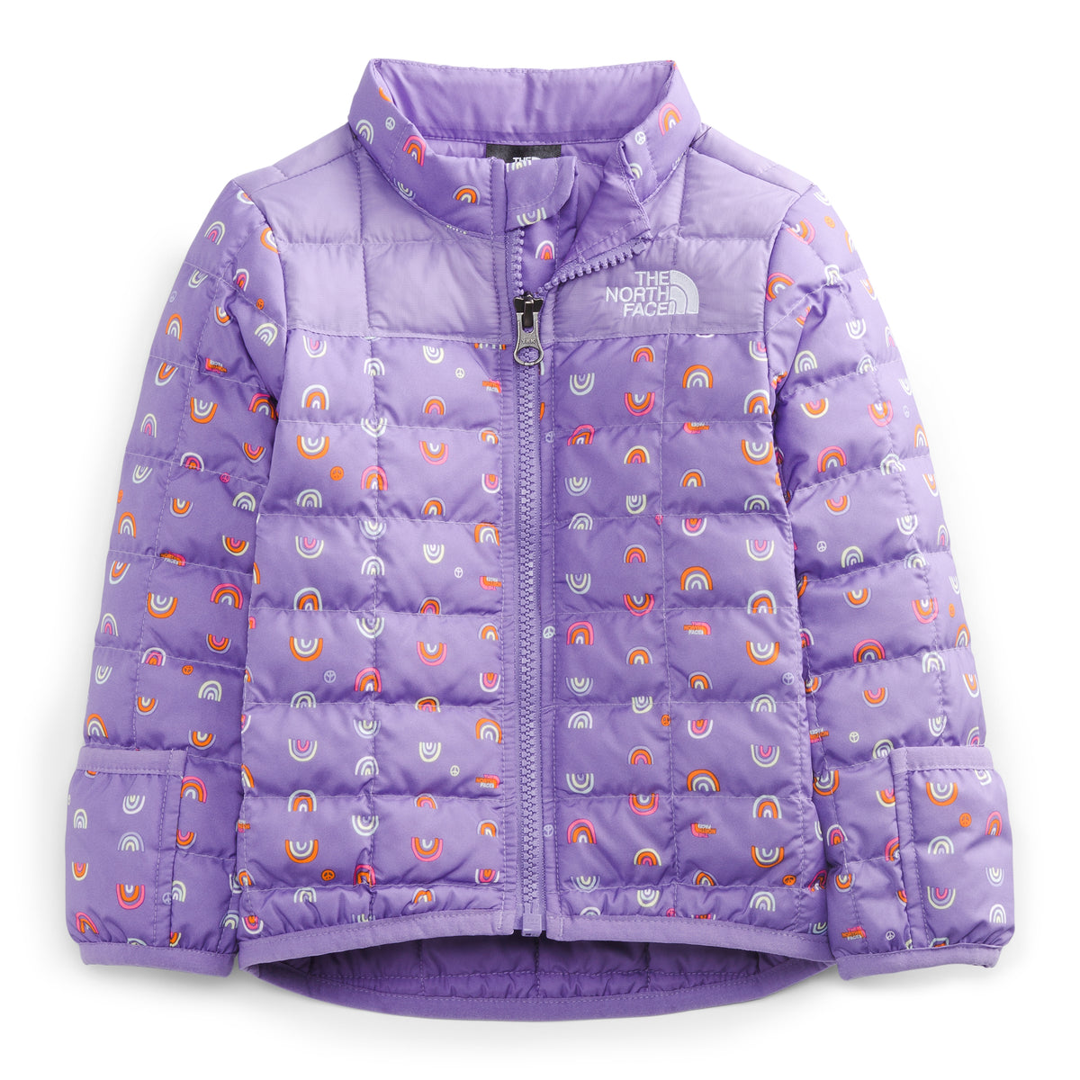 The North Face ThermoBall™ Eco Jacket - Infants' Pop Purple Rainbows End Print