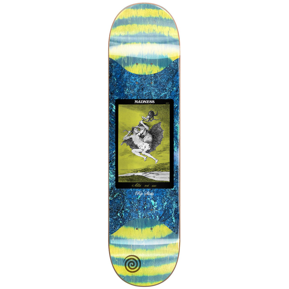 Madness Alla Slick Yellow/Green 8.5 Skateboard Deck