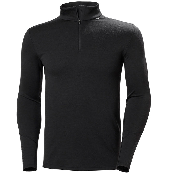 Helly Hansen Lifa Merino Midweight 1/2 Zip Baselayer Top - Men's Black