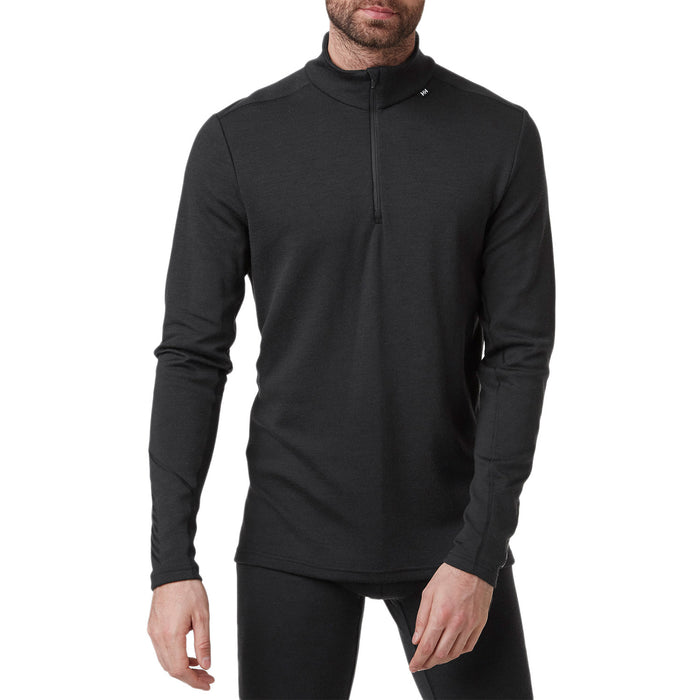 Helly Hansen Lifa Merino Midweight 1/2 Zip Baselayer Top - Men's Black