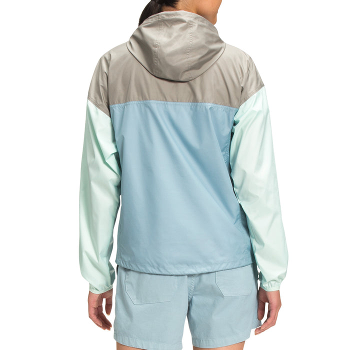 The North Face Cyclone Pullover Jacket - Women's Mineral Grey/Tourmaline Blue/Misty Jade