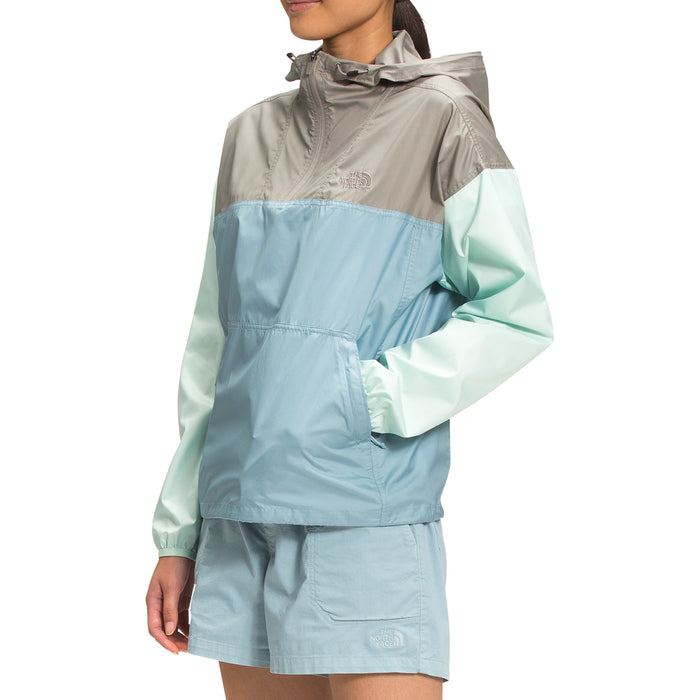 The North Face Cyclone Pullover Jacket - Women's Mineral Grey/Tourmaline Blue/Misty Jade