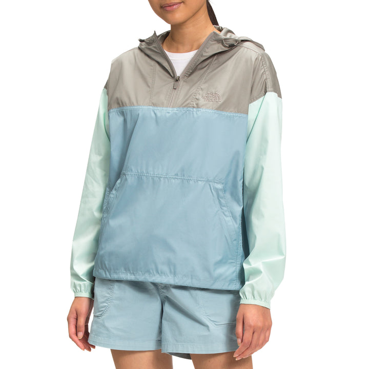The North Face Cyclone Pullover Jacket - Women's Mineral Grey/Tourmaline Blue/Misty Jade