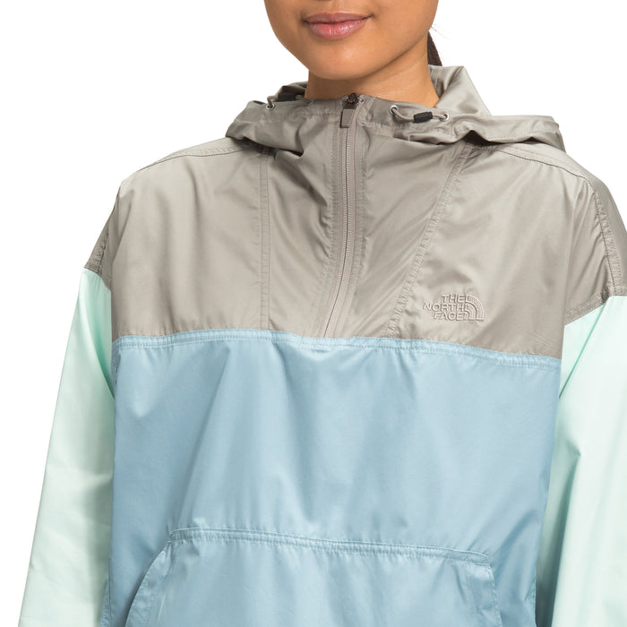 The North Face Cyclone Pullover Jacket - Women's Mineral Grey/Tourmaline Blue/Misty Jade