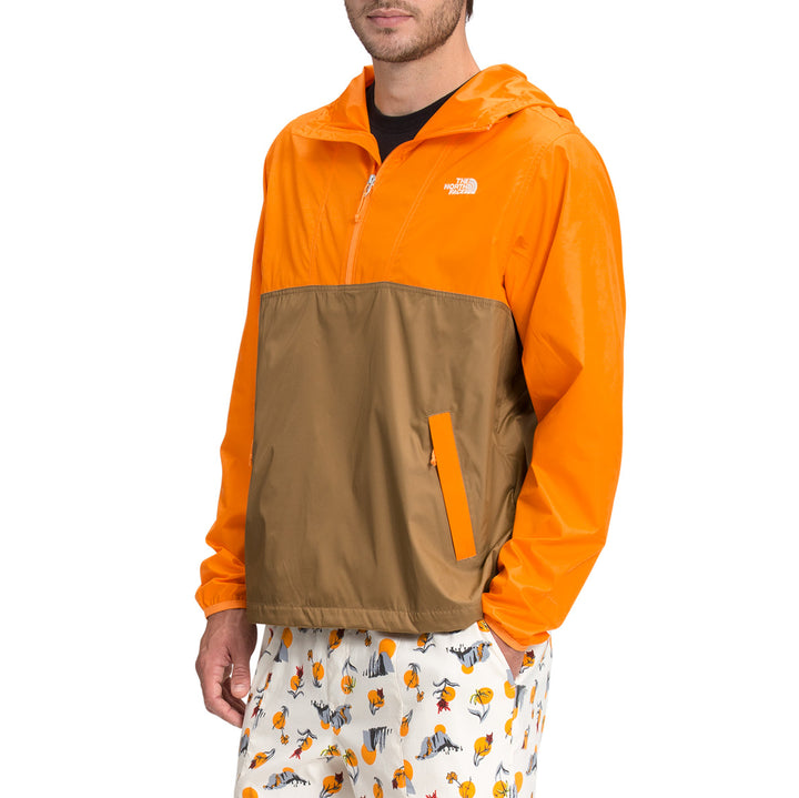 The North Face Cyclone Anorak - Men's Utility Brown/Light Exuberance Orange
