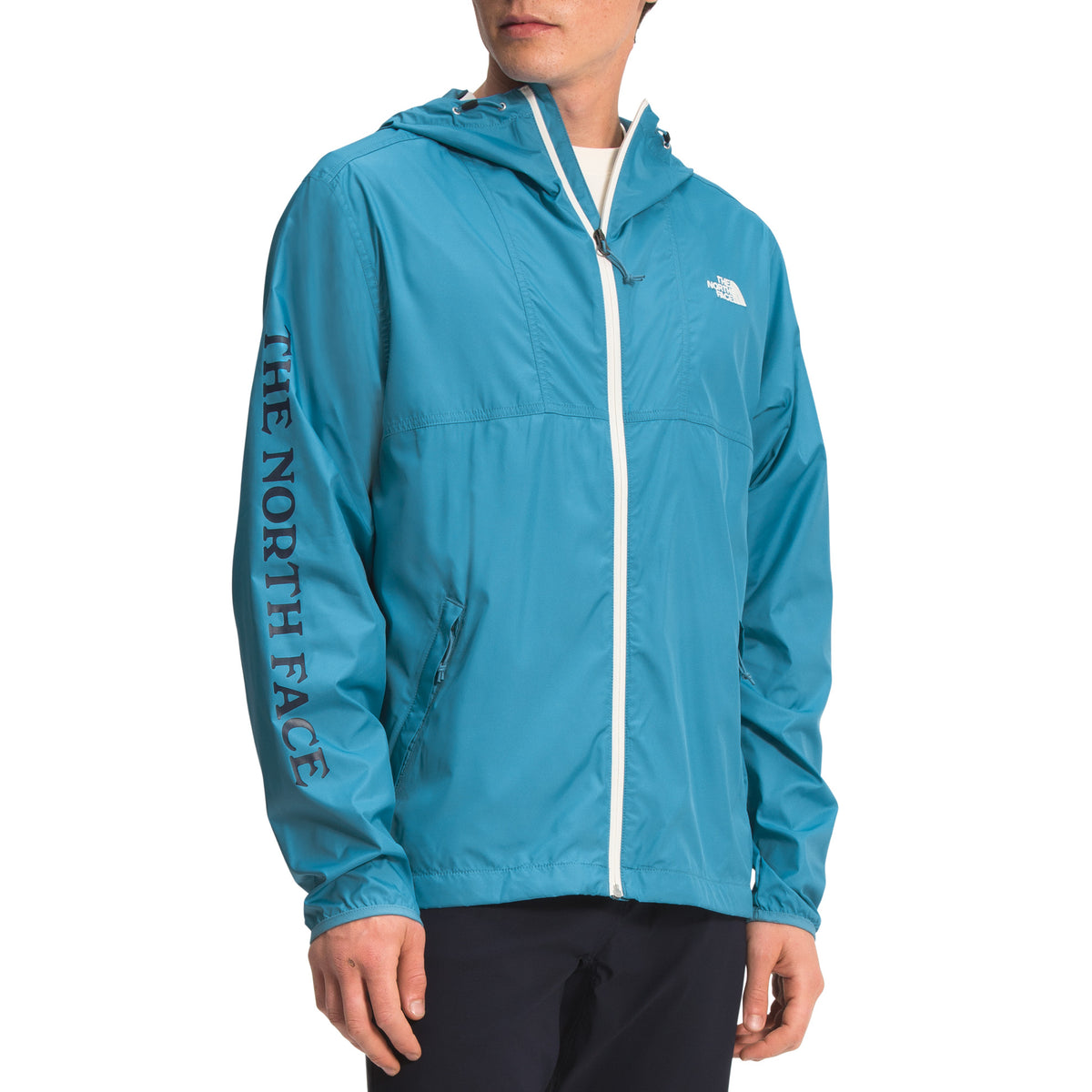 The North Face Sleeve Graphic Cyclone Hoodie - Men's Niagara Blue
