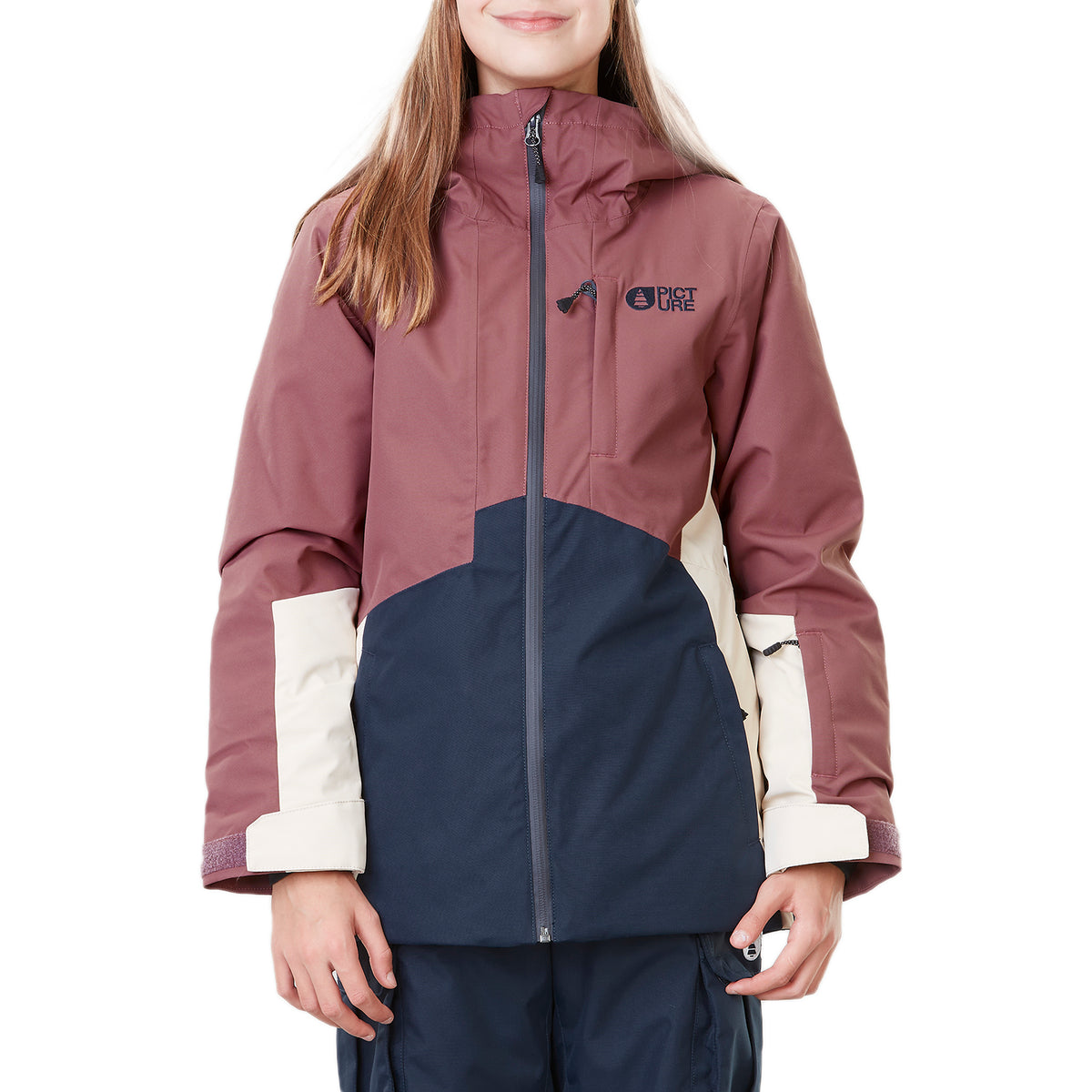 Picture Organic Naika Jacket - Girls' Rose Taupe/Dark Blue