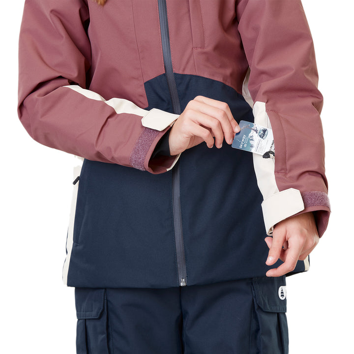 Picture Organic Naika Jacket - Girls' Rose Taupe/Dark Blue