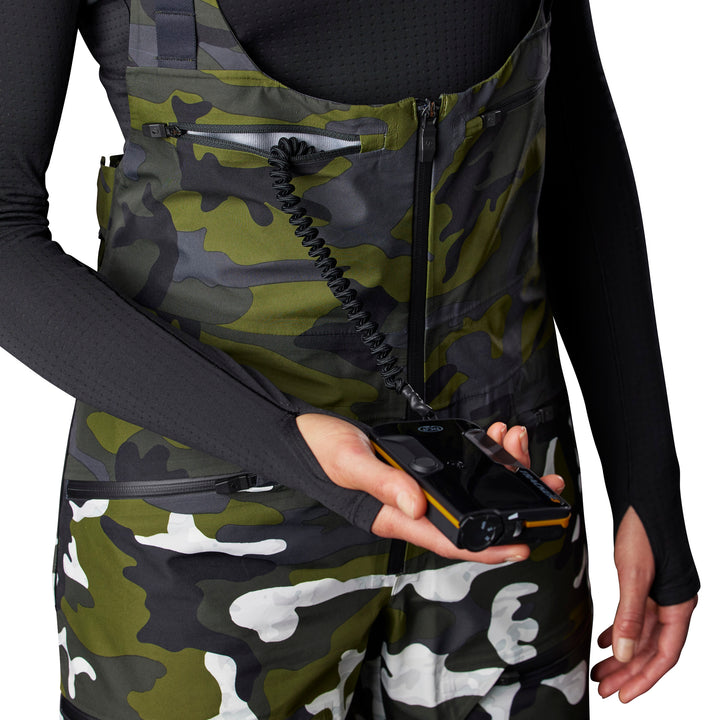 The North Face A-CAD FUTURELIGHT™ Bibs - Women's TNF White Multi Camo Bottom Print