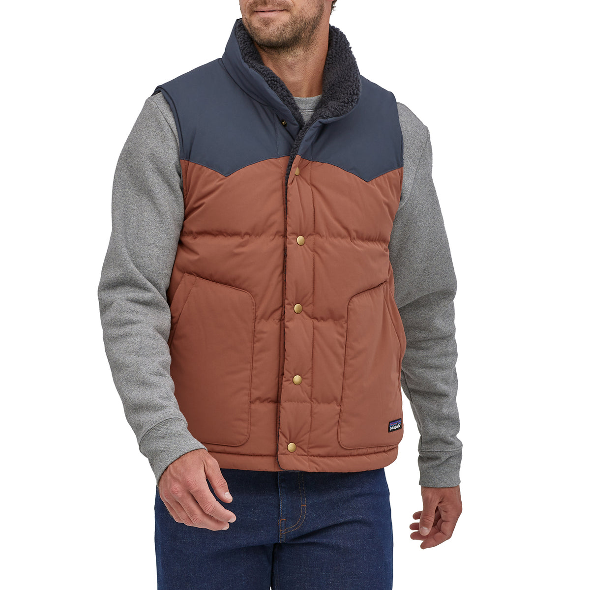 Patagonia Reversible Bivy Down Vest - Men's Fox Red