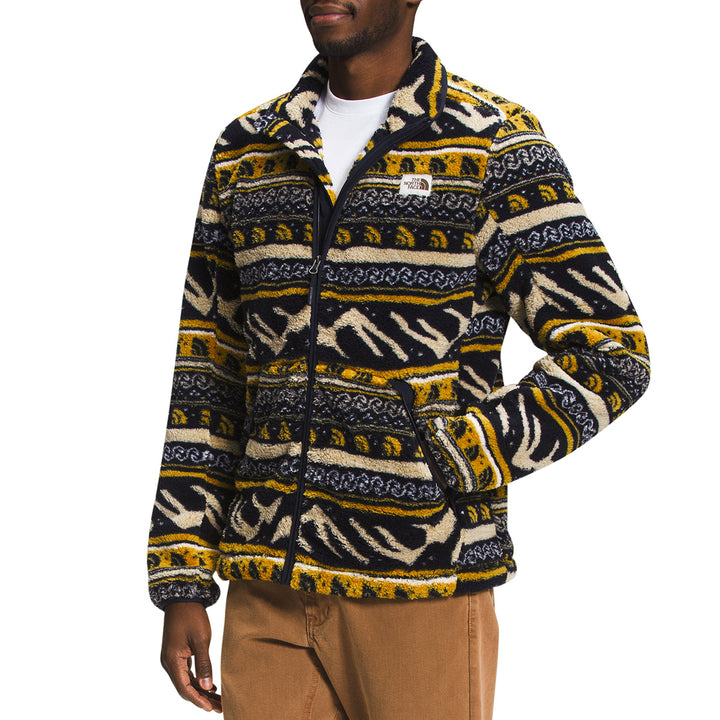 The North Face Printed Campshire Full Zip Jacket - Men's Arrowwood Yellow TNF Mountain Fairisle Print